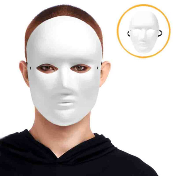 Máscara de Papel Branca Homem