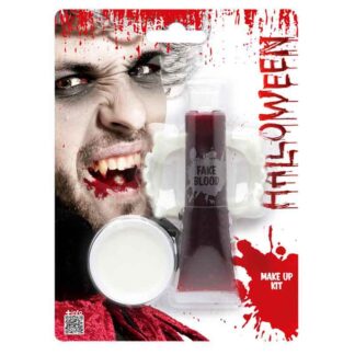Kit Maquilhagem de Vampiro com Dentes