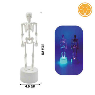 Boneco Esqueleto com Luz 18.5 cm