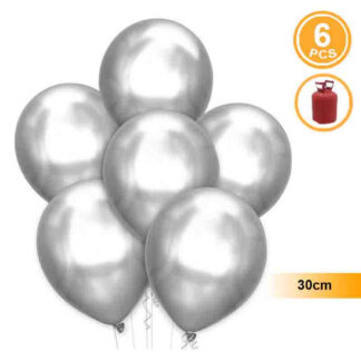 Balões Latex Metalizado 30 cm 6 un