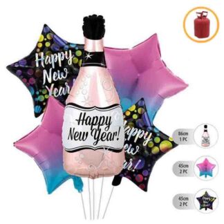 Balões Happy New Year 5 pcs