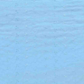 Tecido Bordado Inglês Azul