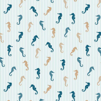 Tecido Estampado Cavalos Marinhos