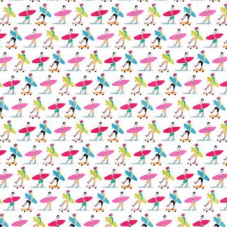 Tecido Estampado Skaters Surfistas