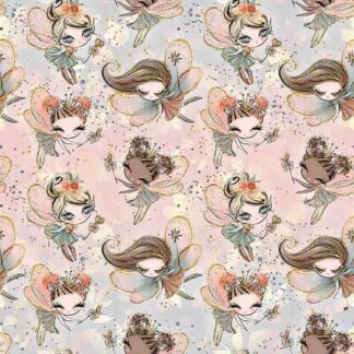 Tecido Estampado Fadas