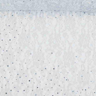 Renda Flores Lantejoula Branco