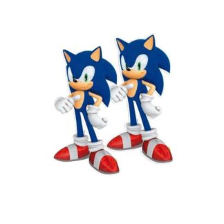 2 Silhuetas Papel 30cm Sonic
