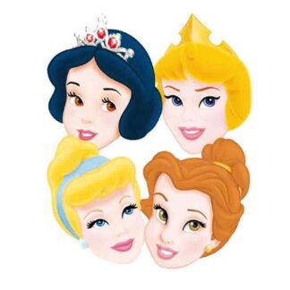 6 Máscaras Papel Princesas Disney