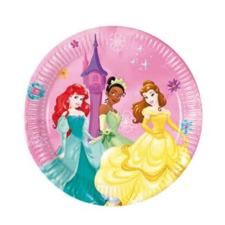 8 Pratos 20cm Princesas Disney