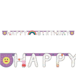 Banner Happy Birthday Peppa Pig 2.2m
