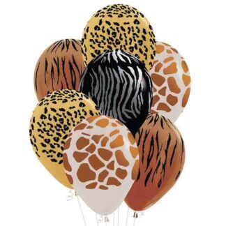 12 Balões Latex 12' Animal Print