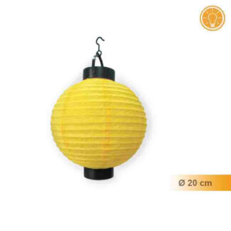Balão Papel c luz 20cm Amarelo