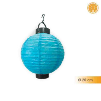 Balão Papel c luz 20cm Azul