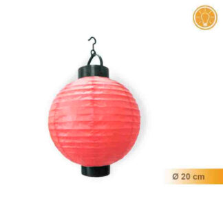 Balão Papel c luz 20cm Vermelho