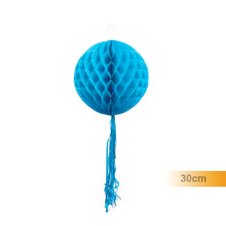 Balão Papel c Cauda 30cm Azul