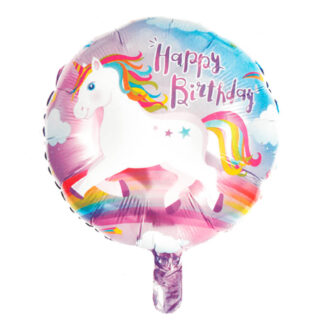 Balão Foil Unicórnio Happy BDay