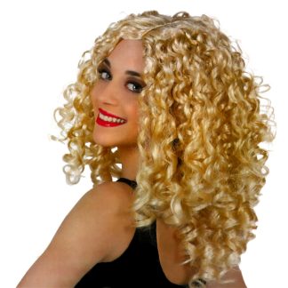 Peruca Loura Curta Caracóis