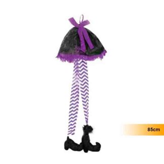 Decoração Pernas de Bruxa Roxo