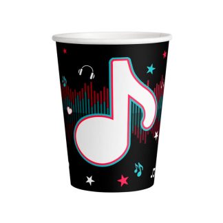 8 Copos Papel Dance Party