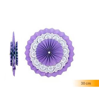 Leque Papel 30cm Roxo