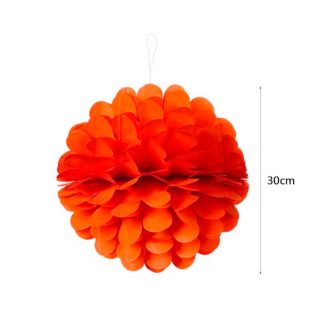 Pompom Papel 30cm Laranja