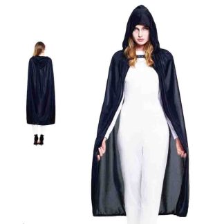 Capa de Malha com Capuz 140 cm Preta