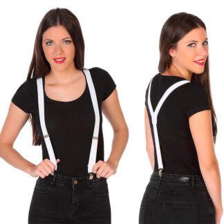 Suspensórios Brancos Adulto