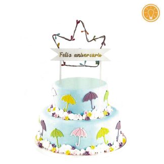 Topo Bolo c led 17.5cm