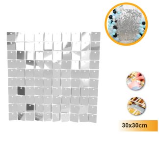 Painel Lantejoulas Prateadas