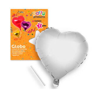 Balão Foil Coração Prateado