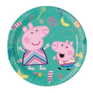 8 Pratos 20cm Peppa Pig