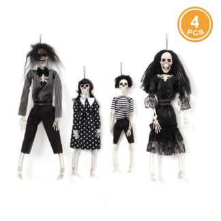 Familia 4 Esqueletos Góticos 40cm