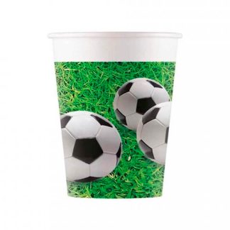 8 Copos Papel Futebol