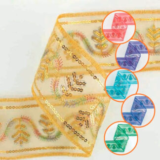 Galão Flores Bordadas