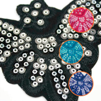 Galão Borboletas e Lantejoulas