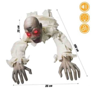 Boneco Múmia Zombie com Luz. Som e Movimento 106 cm