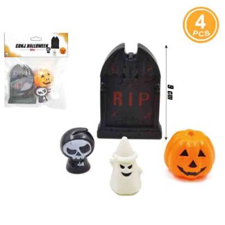 Mini Bonecos Halloween 4 pcs