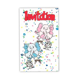 6 Convites Chá Bebé  Elefante