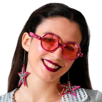 Óculos com Estrelas Rosa