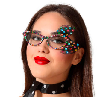 Óculos Pedras com Laço Multicolor