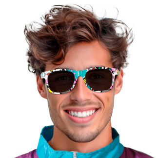 Óculos Anos 80 Multicolor