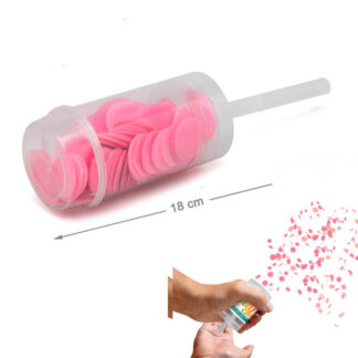 Mini Lança Confettis Rosa