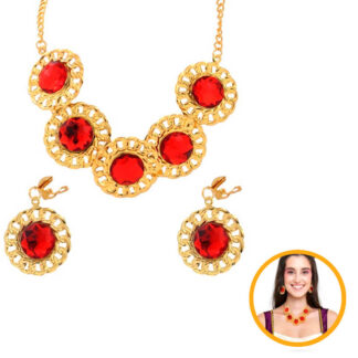 Colar e Bincos com Pedra