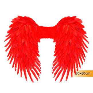 Asas Plumas Vermelho