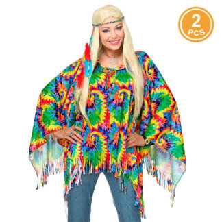Poncho Hippie com Fita
