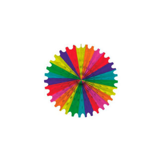 3 Leques Papel Multicolor 40cm