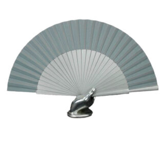 Leque Madeira Prateado