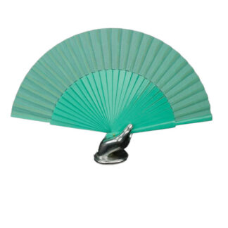 Leque Madeira Verde Água