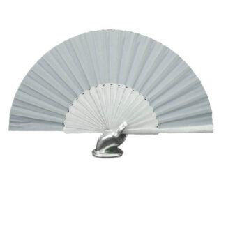 Leque Madeira Prateado