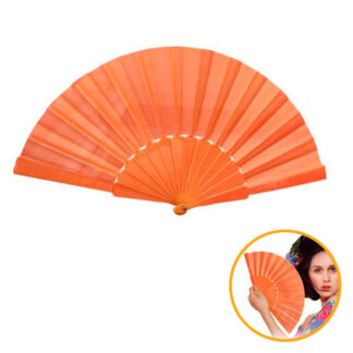 Leque Plástico Laranja